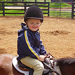 Lucas and Skittles learning ride !